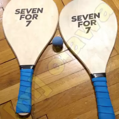 drewniane rakietki plażowe seven for 7 z piłeczką + gratis