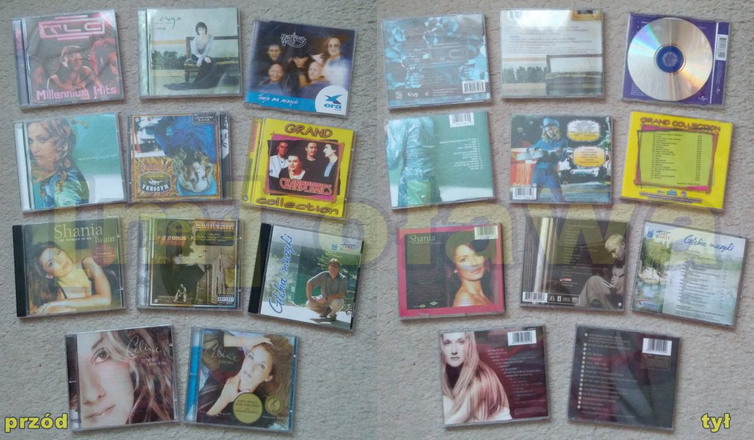 muzyczna kolekcja płyt CD różni wykonawcy różny rodzaj muzyki Madonna Eminem Enya Beastie Boys