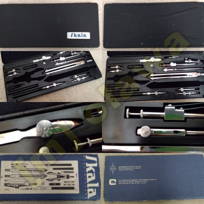 precyzyjne cyrkle Skala kreślarskie polska produkcja prl do matematyki rysunku