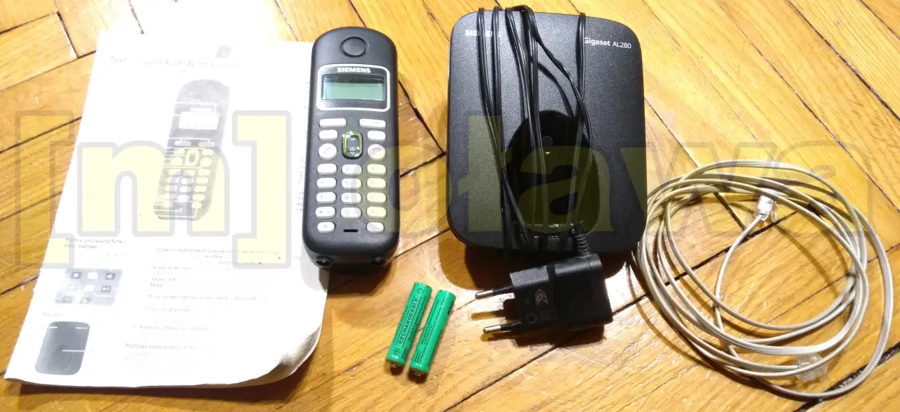 telefon bezprzewodowy Siemens Gigaset AL280, uszkodzony