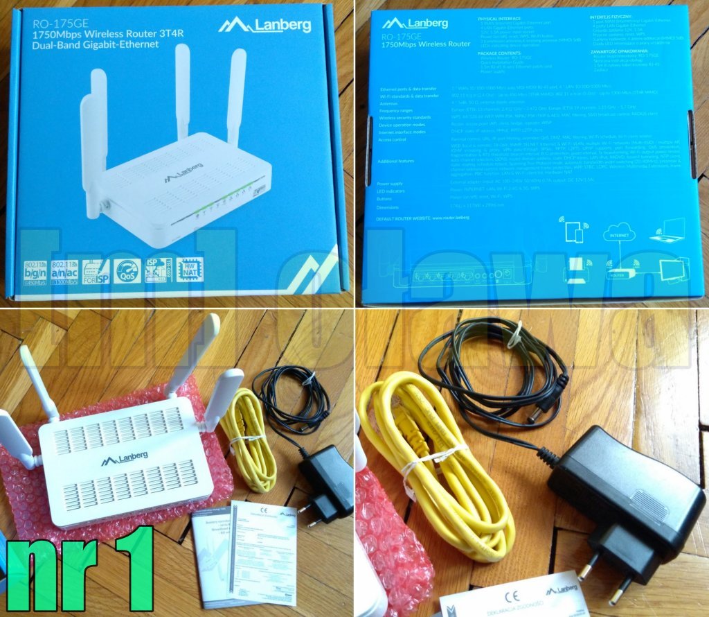 router Lanberg RO-175GE ruter AC1750 wifi dual band WPS 1750Mbps szybki