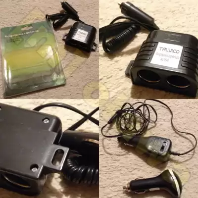 rozgałęziacz zapalniczki+regulator napięcia do różnych urządzeń+ładowarka USB pod gniazdo zapalniczki samochodowej