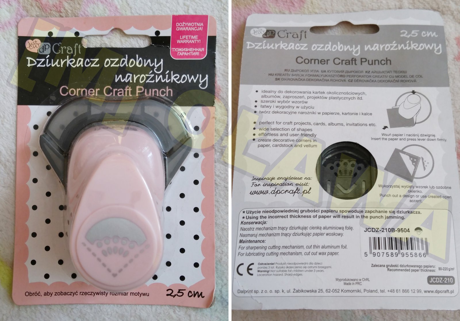 nowy dziurkacz ozdobny narożnikowy 2,5 cm dekoracja kartek zaproszeń zdjęć