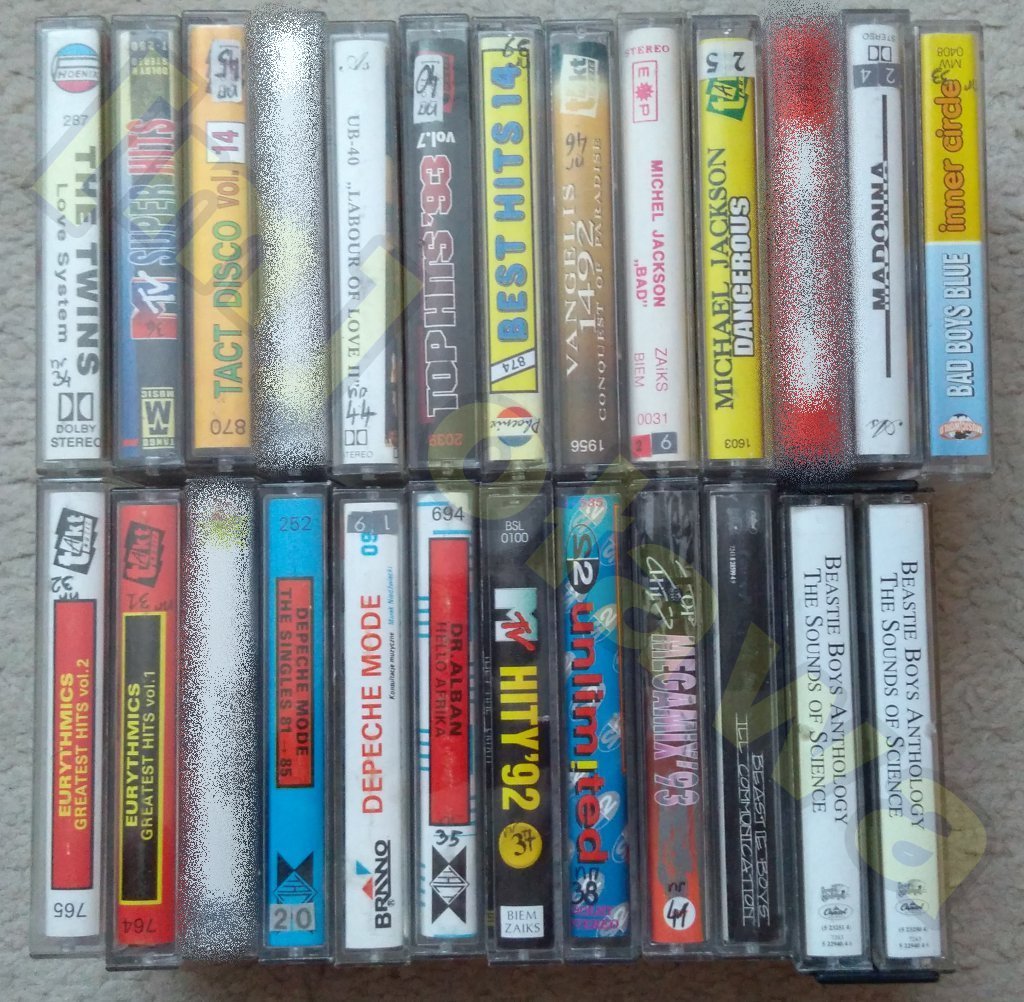 muzyczna kolekcja kaset magnetofonowych różny rodzaj muzyki DEPECHE MODE Michael Jackson ERASURE 2 Unlimited
