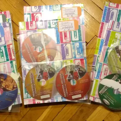 zestaw do nauki włoskiego nuovo progetto italiano 1 2 3 książki ćwiczenia CD DVD + gratisy