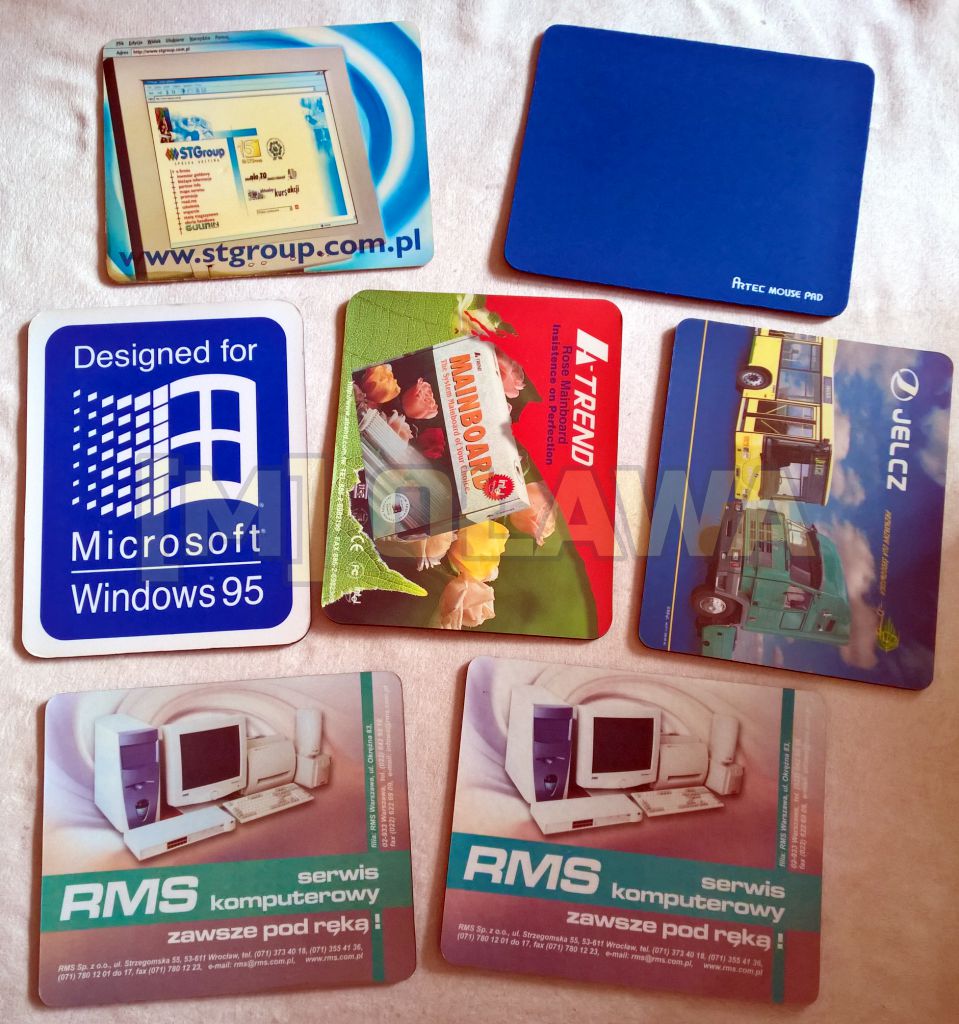 podkładka pod myszkę różne wzory kolory kształty stan twardości wielkości