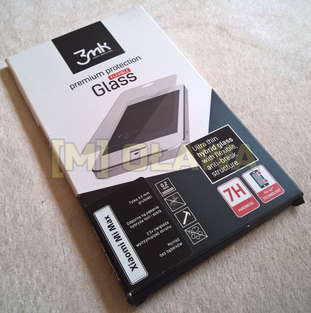 xiaomi mi max folia szkło hybrydowe 3mk elastyczne glass do telefonu