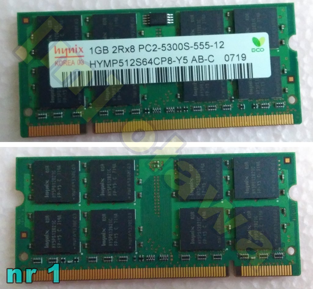 pamięć RAM DDR2 Hynix Samsung Corsair do laptopów notebooków 1GB 2GB