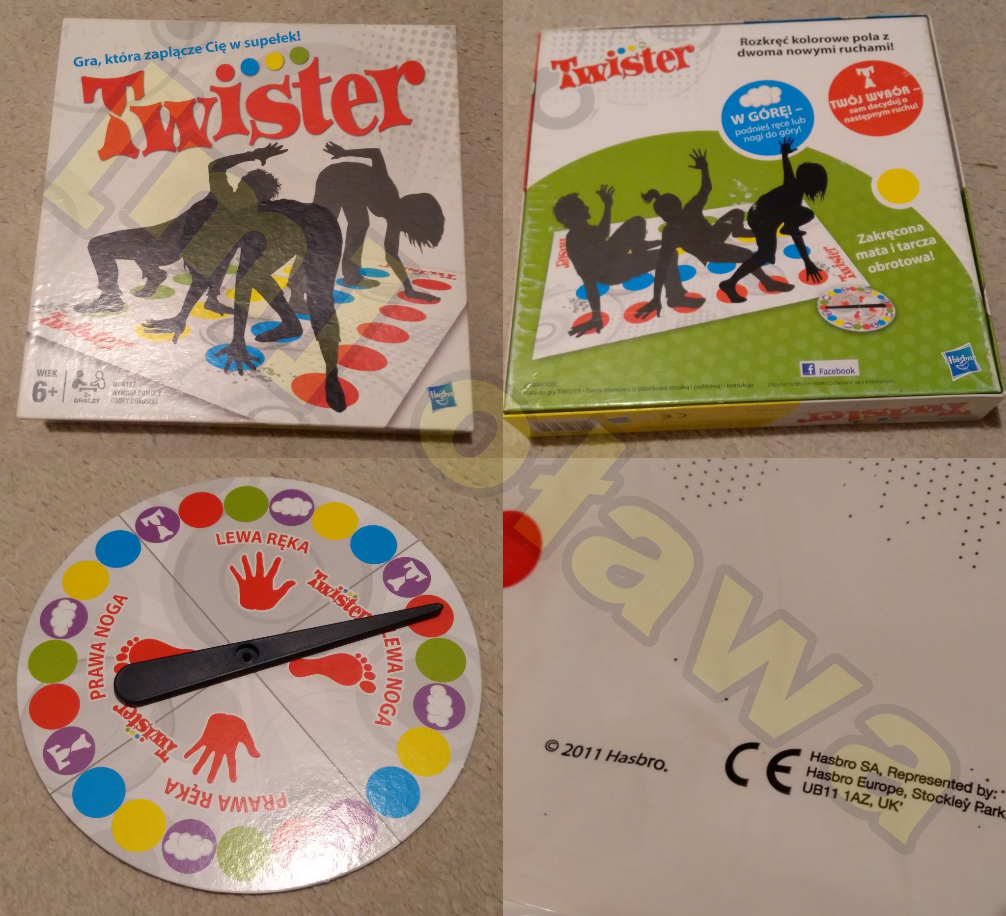 gra TWISTER rodzinna zręcznościowa mata tarcza hasbro ruch gimnastyka
