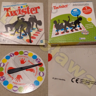 gra TWISTER rodzinna zręcznościowa mata tarcza hasbro ruch gimnastyka