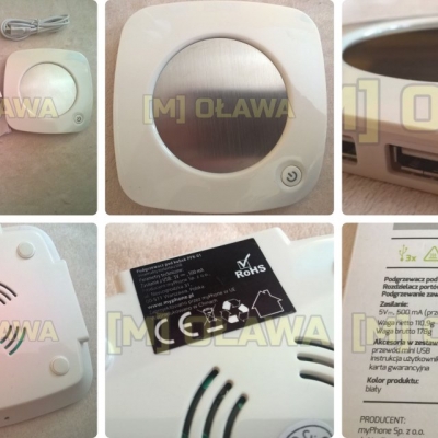 podgrzewacz usb pod kubek napoje 2 porty USB rozdzielacz hub pod komputer