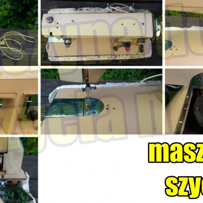 maszyny do szycia ŁUCZNIK z lat 70/80 z szafką stolikiem PRL retro